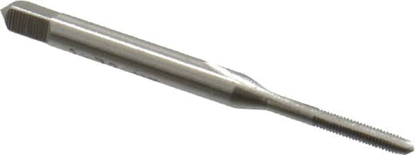 Straight Flute Tap: #1-72 UNF, 2 Flutes, Plug, 2B Class of Fit, High Speed Steel, Bright/Uncoated MPN:K008024AS