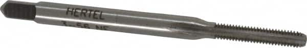 Straight Flute Tap: #3-56 UNF, 3 Flutes, Bottoming, 2B Class of Fit, High Speed Steel, Bright/Uncoated MPN:K008068AS