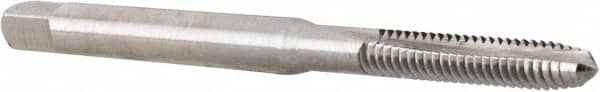 Straight Flute Tap: #4-40 UNC, 2 Flutes, Plug, High Speed Steel, Bright/Uncoated MPN:K008081AS