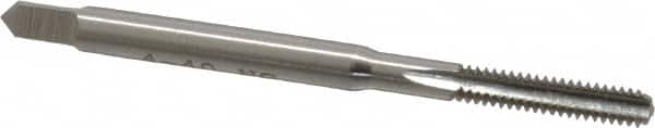 Straight Flute Tap: #4-40 UNC, 3 Flutes, Bottoming, 2B/3B Class of Fit, High Speed Steel, Bright/Uncoated MPN:K008088AS