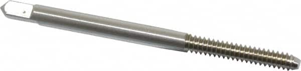 Straight Flute Tap: #6-32 UNC, 2 Flutes, Bottoming, 3B Class of Fit, High Speed Steel, Bright/Uncoated MPN:K008141AS