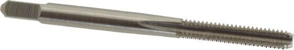 Straight Flute Tap: #8-32 UNC, 4 Flutes, Bottoming, High Speed Steel, Bright/Uncoated MPN:K008182AS