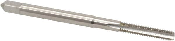 Straight Flute Tap: M3x0.50 Metric Coarse, 3 Flutes, Bottoming, 6H Class of Fit, High Speed Steel, Bright/Uncoated MPN:K027722AS