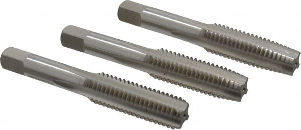 9/16-12 UNC, 4 Flute, Bottoming, Plug & Taper, Bright Finish, High Speed Steel Tap Set MPN:K008931AS