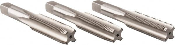 Tap Set: 5/8-18 UNF, 4 Flute, High Speed Steel, Bright Finish MPN:K008934AS