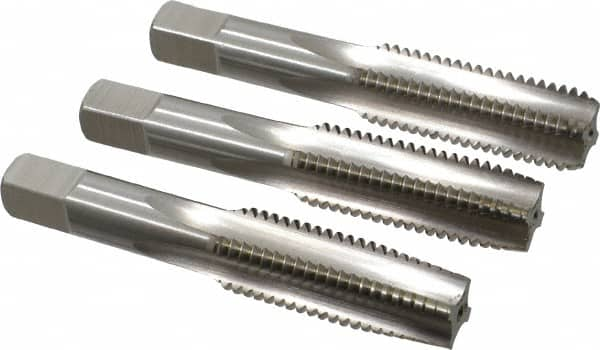 Tap Set: 3/4-10 UNC, 4 Flute, High Speed Steel, Bright Finish MPN:K008937AS