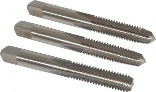 3/8-16 UNC, 4 Flute, Bottoming, Plug & Taper, Bright Finish, High Speed Steel Tap Set MPN:K008985AS