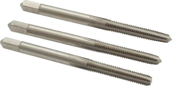 Tap Set: Metric Coarse, 4 Flute, High Speed Steel, Bright Finish MPN:K029507AS