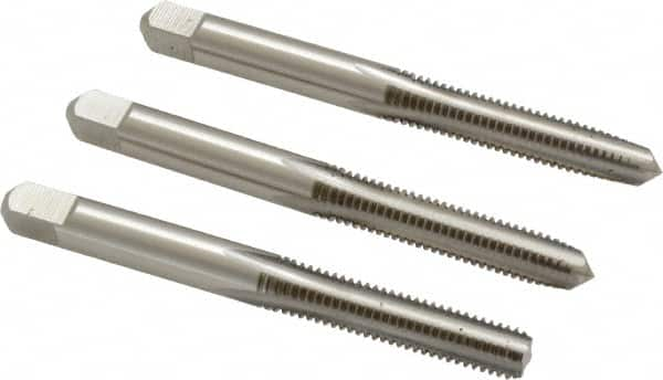 Tap Set: Metric Coarse, 4 Flute, High Speed Steel, Bright Finish MPN:K029509AS