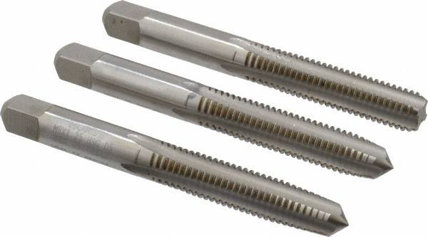 Tap Set: Metric Coarse, 4 Flute, High Speed Steel, Bright Finish MPN:K029511AS