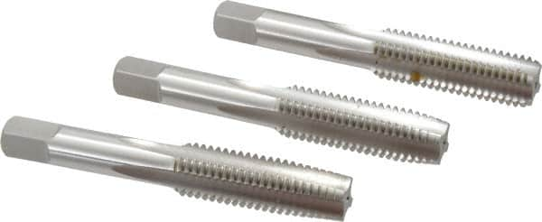 Tap Set: Metric Coarse, 4 Flute, High Speed Steel, Bright Finish MPN:K029514AS