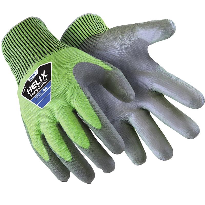General Purpose Gloves: Size Medium, ANSI Cut A4, ANSI Puncture 4, Polyurethane, Series Helix MPN:2057-M (8)