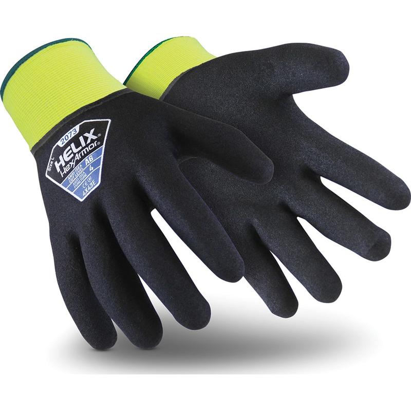 Cut & Puncture-Resistant Gloves: Size M, ANSI Cut A6, ANSI Puncture 4, Abrasion Level 4, Sandy Nitrile, Acrylic & Fiberglass Blend MPN:2073-M (8)