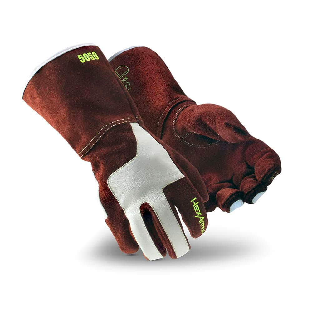 Cut, Puncture & Abrasive-Resistant Gloves: Size L, ANSI Cut A6, ANSI Puncture 4, Leather MPN:5050-L (9)