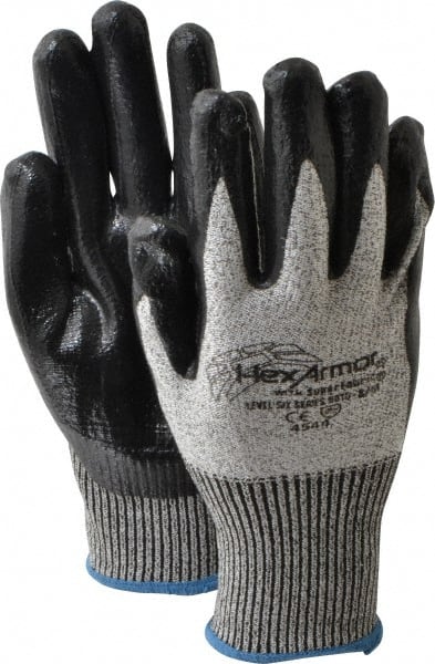 Cut & Puncture-Resistant Gloves: Size M, ANSI Cut A8, ANSI Puncture 5, Nitrile, Polyethylene MPN:9010-M (8)