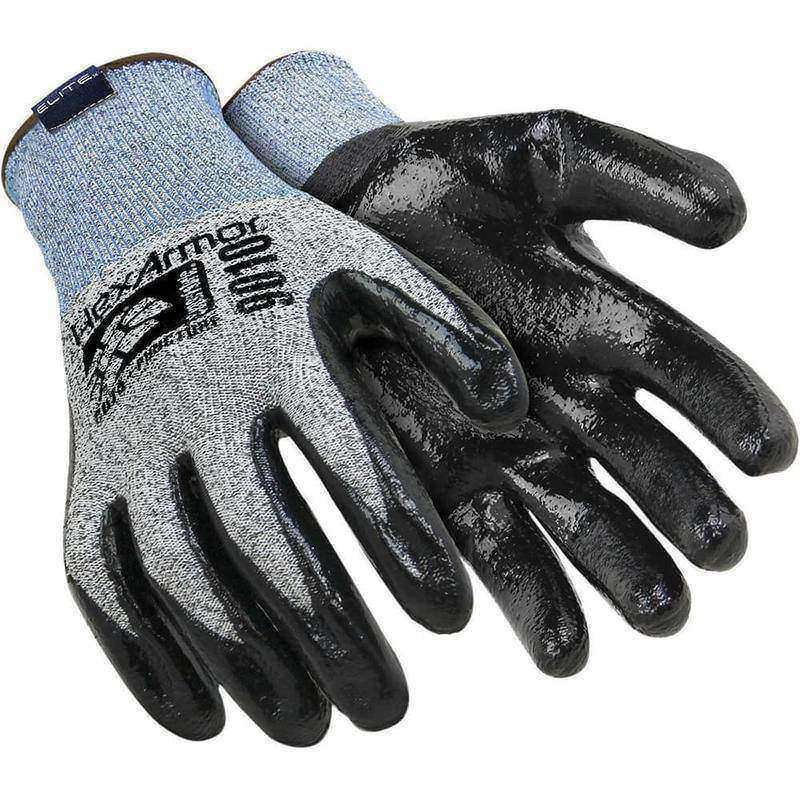 Cut & Puncture-Resistant Gloves: Size XS, ANSI Cut A8, ANSI Puncture 5, Nitrile, HPPE, Nylon & Glass MPN:9010-XS (6)
