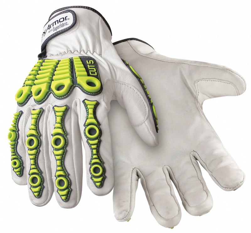 J7507 Leather Gloves Gray Green 3XL PR MPN:4080-XXXL (12)
