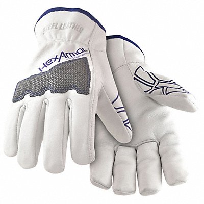 D2071 Leather Gloves White/Gray 3XL MPN:5033-XXXL (12)