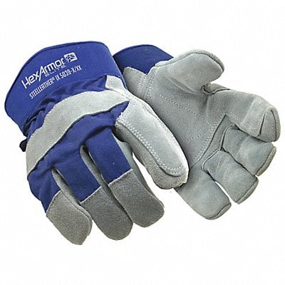 Leather Gloves Gray Hi-Vis XL MPN:5039-XL (10)