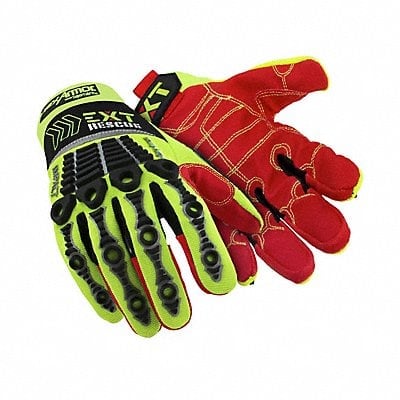 Safety Gloves Black/Hi-Vis Grn/Red XL PR MPN:4012-XL (10)