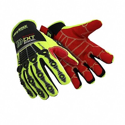 Safety Gloves Black/Hi-Vis Grn/Red S PR MPN:4014-S (7)