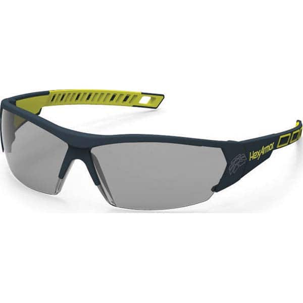 Safety Glass: Anti-Fog & Scratch-Resistant, Polycarbonate, Gray Lenses, Frameless, UV Protection MPN:11-14003-02