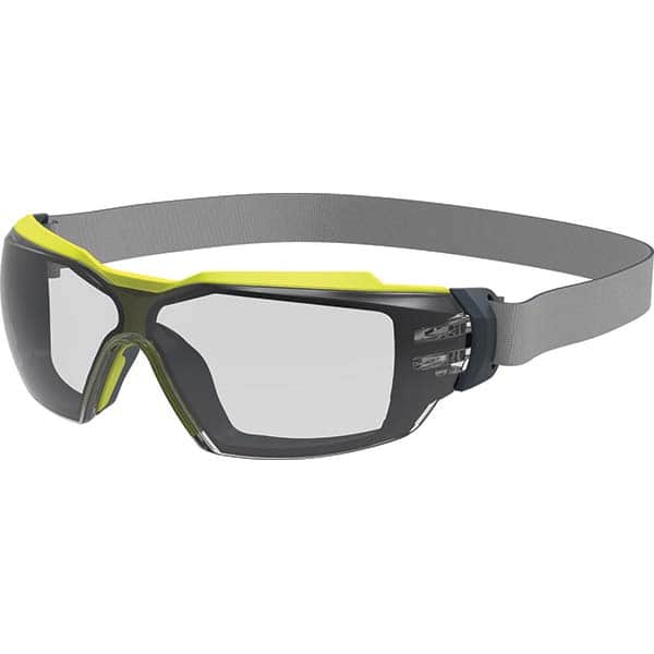 Safety Glass: Anti-Fog & Scratch-Resistant, Polycarbonate, Gray Lenses, Frameless, UV Protection MPN:11-23004-04