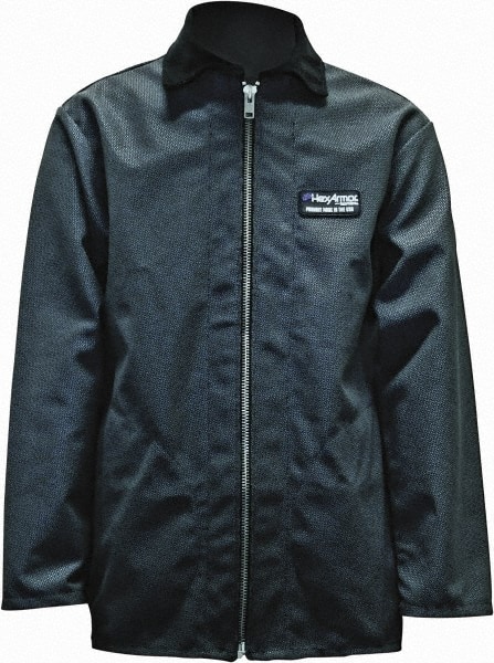 Rain & Chemical Resistant Jacket: X-Large, Charcoal, 53