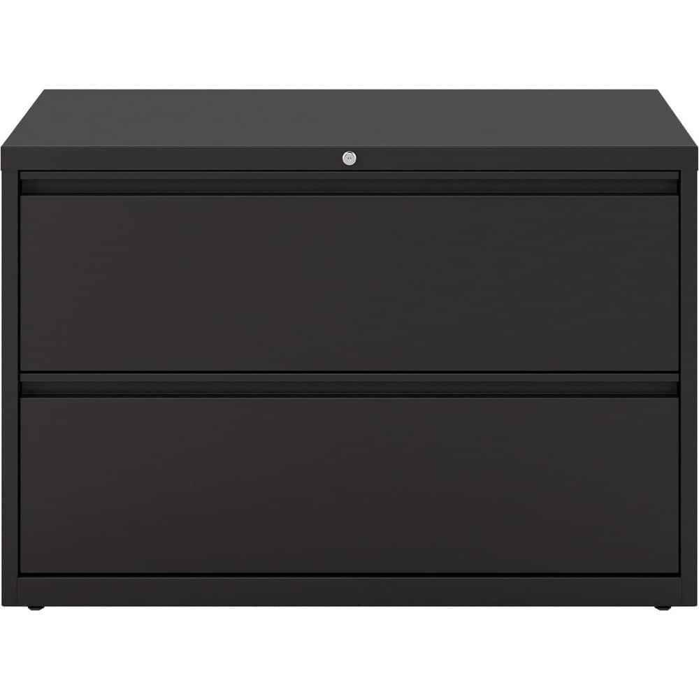 Horizontal: 2 Drawers, Steel, Black MPN:17457