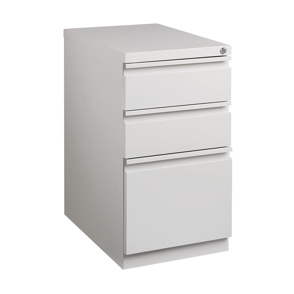 WorkPro 20inD Vertical 3-Drawer Mobile Pedestal File Cabinet, Light Gray MPN:20976