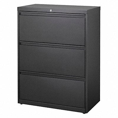 Lateral File Cabinet 40-1/4 in H Black MPN:14974