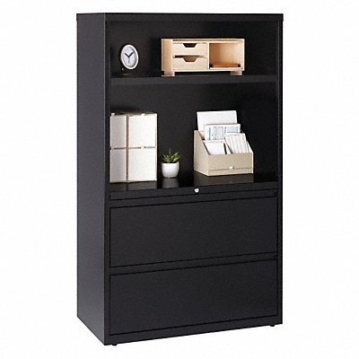 Lateral File Cabinet Black 36 in W MPN:16778