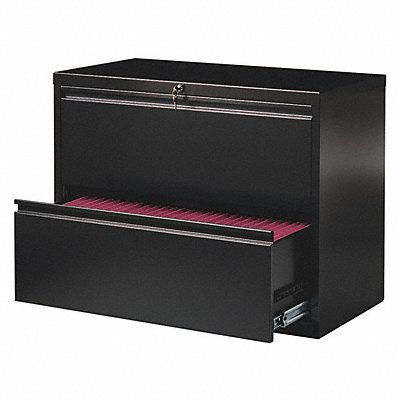 Lateral File Cabinet Black 18-5/8 in D MPN:17451