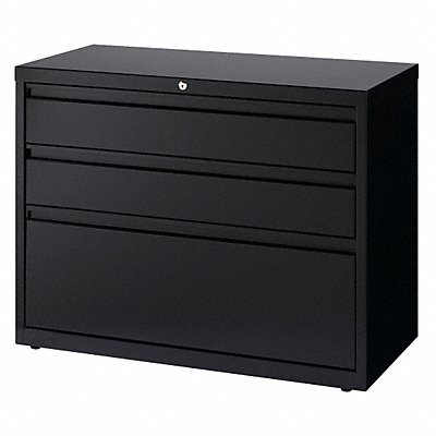 Lateral File Cabinet Black 28 in H MPN:19626