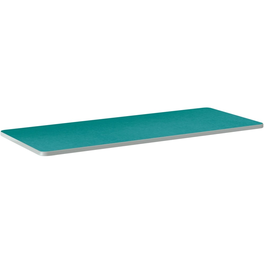 HON Build 60inW Adjustable Post Legs Rectangle Table, Turquoise Blue MPN:HONTR2460ENLM1K