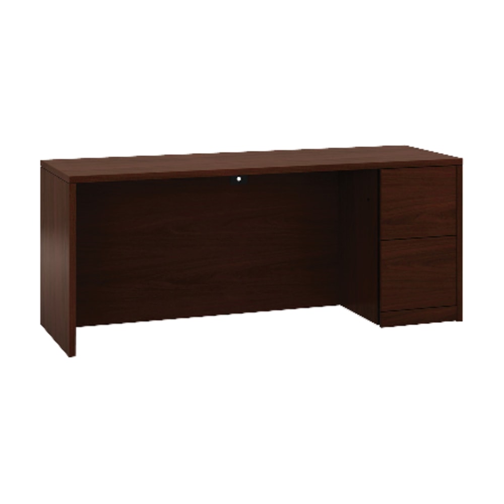 HON 10500 72inW Computer Desk Credenza With Right-Pedestal, Mahogany MPN:105903RNN