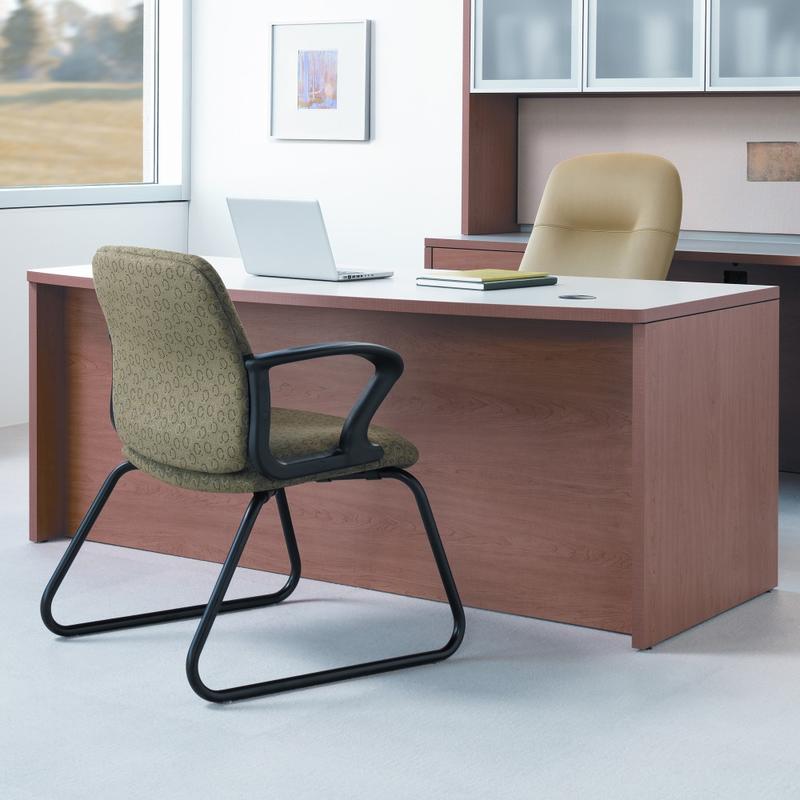 HON 10500 72inW Double-Pedestal Computer Desk, Harvest Cherry MPN:10593CC