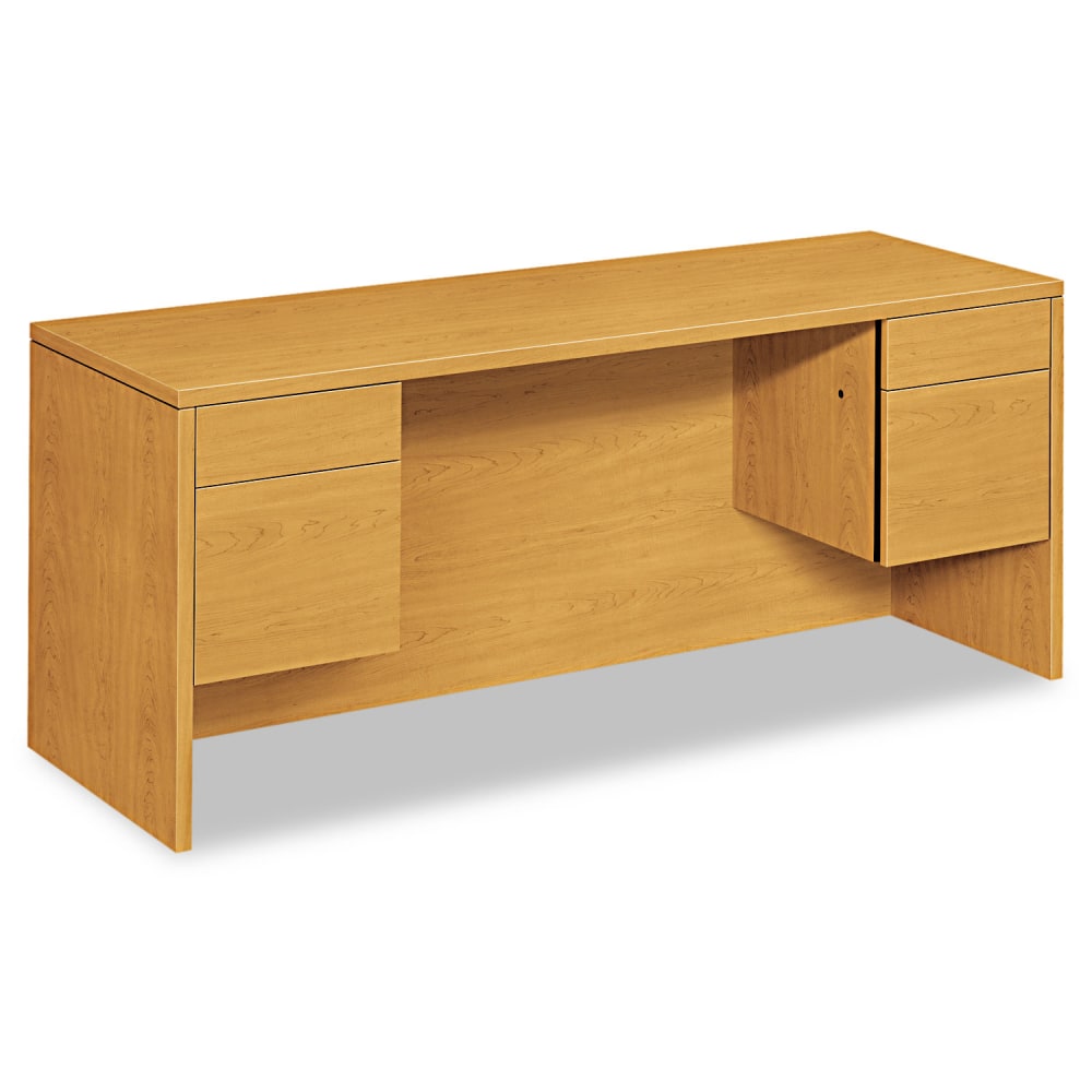 HON 10500 72inW Kneespace Computer Desk Credenza, Harvest Cherry MPN:10543CC