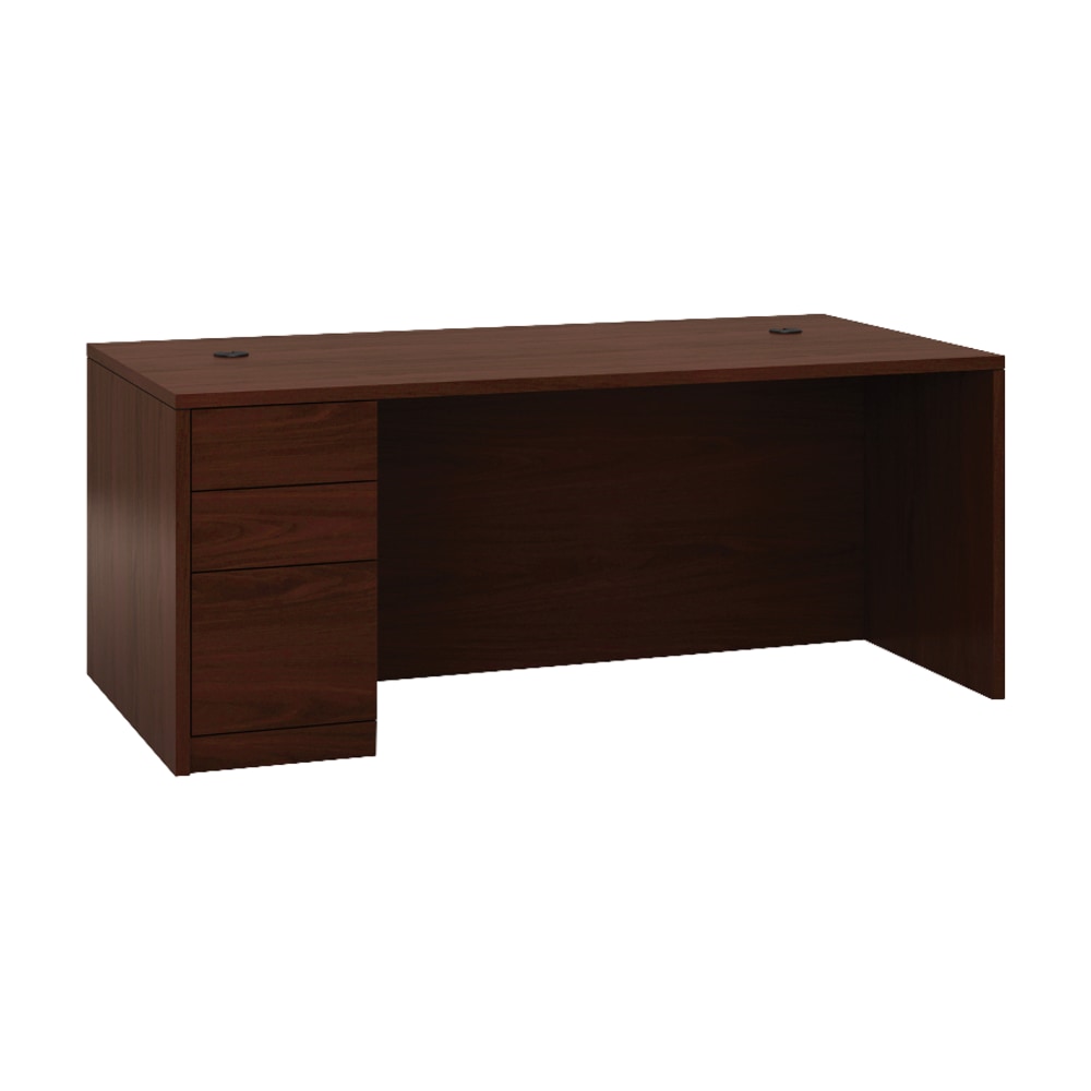 HON 10500 72in W Left-Pedestal Computer Desk, Mahogany MPN:105896LNN