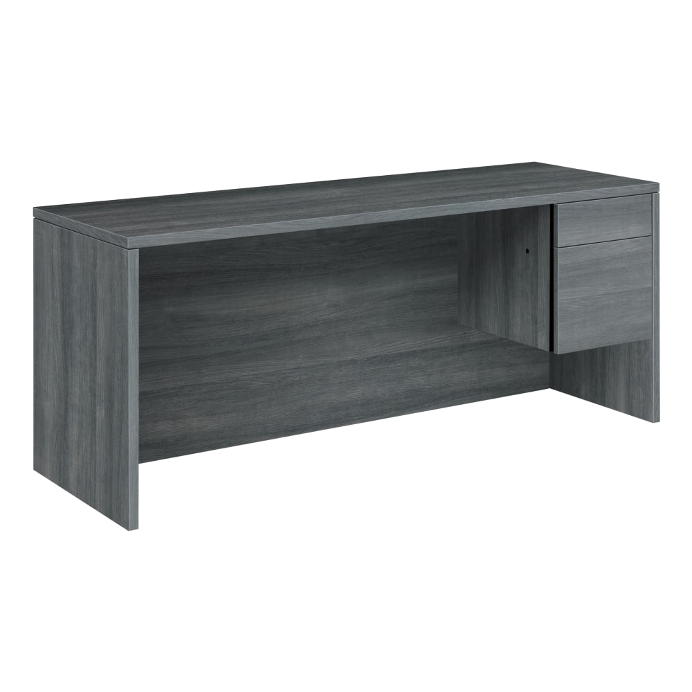 HON 10500 72inW 2-Drawer Right-Pedestal Credenza Computer Desk, Sterling Ash MPN:HON10545RLS1