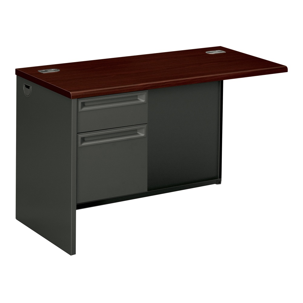 HON 38000 48inW Left Desk Return, Mahogany/Charcoal MPN:38216LNS