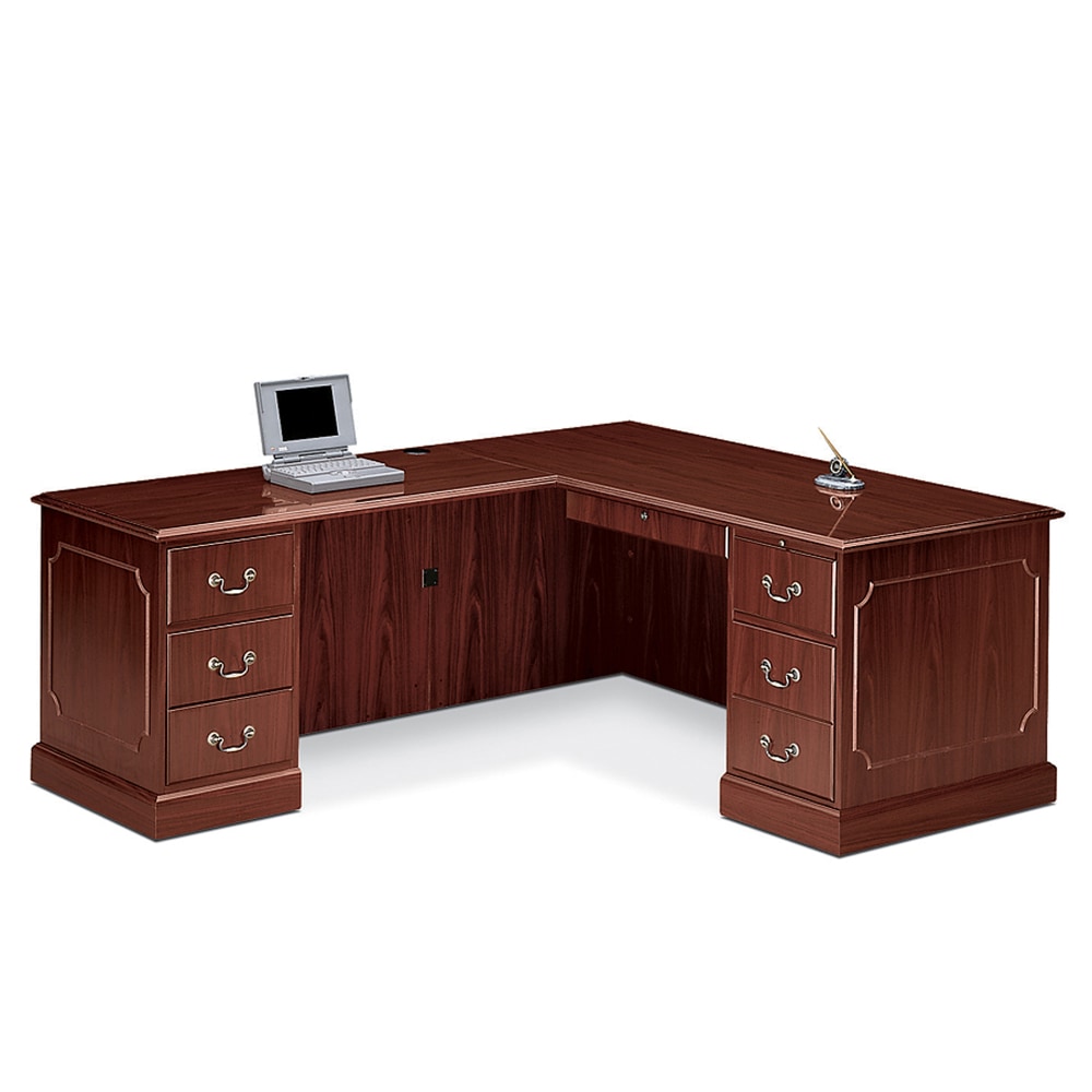 HON 94000 48inW Left Desk Return, Mahogany MPN:94216LNN