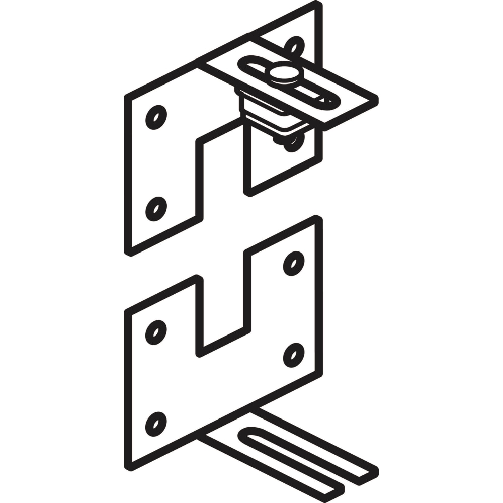 HON Basyx basyx by HON Verse Partitions, Wall-Mount Connector, 1inH x 2inW x 1 1/4inD (Min Order Qty 2) MPN:PWB1GY