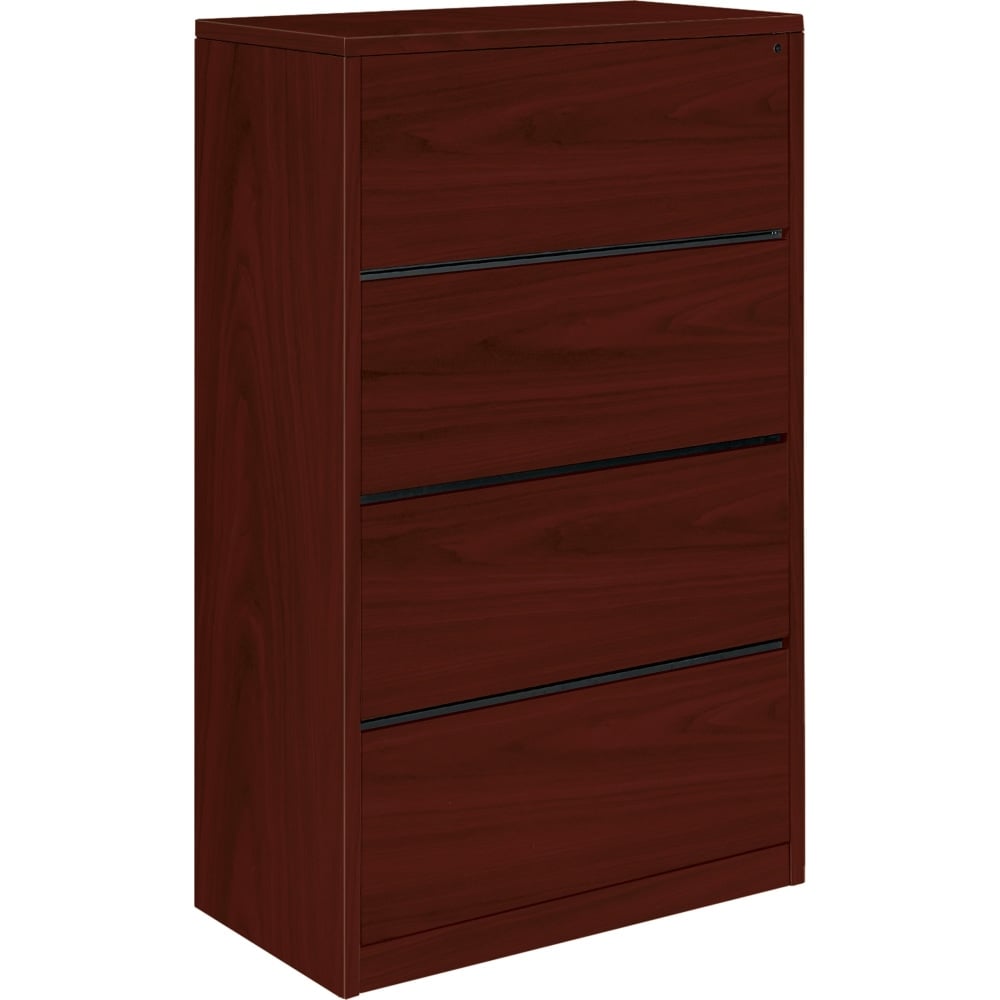 HON 10500 36-7/8inW x 20inD Lateral 4-Drawer File Cabinet, Mahogany MPN:10516NN