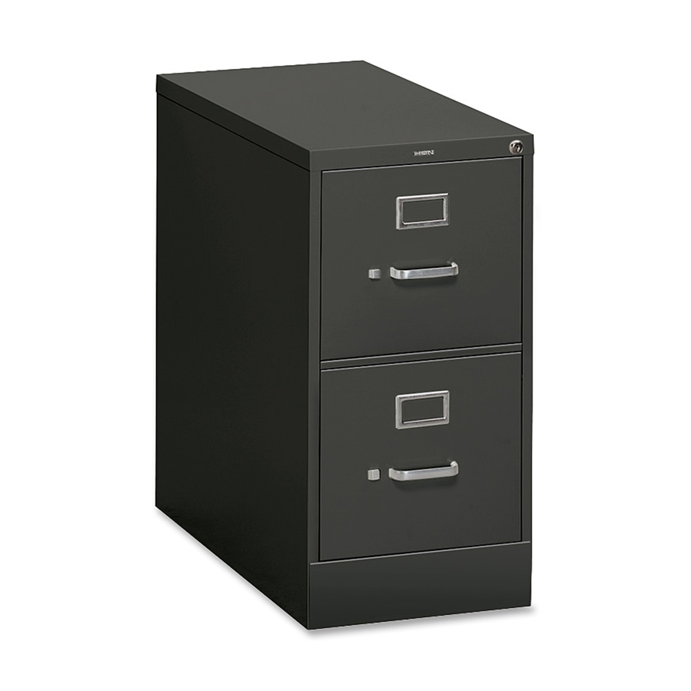 HON 26-1/2inD Vertical 2-Drawer Letter-Size File Cabinet With Lock, Charcoal MPN:312PS