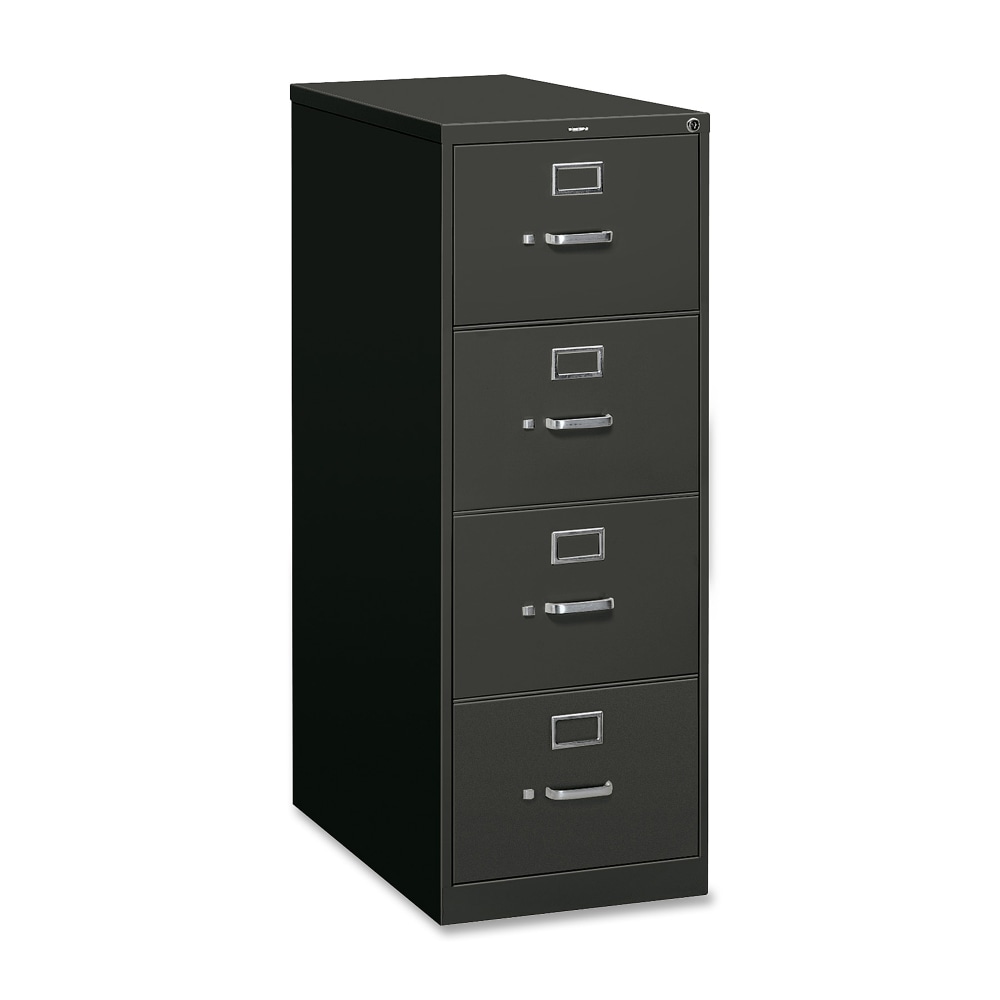 HON 26-1/2inD Vertical 4-Drawer File Cabinet With Lock, Charcoal MPN:314CPS