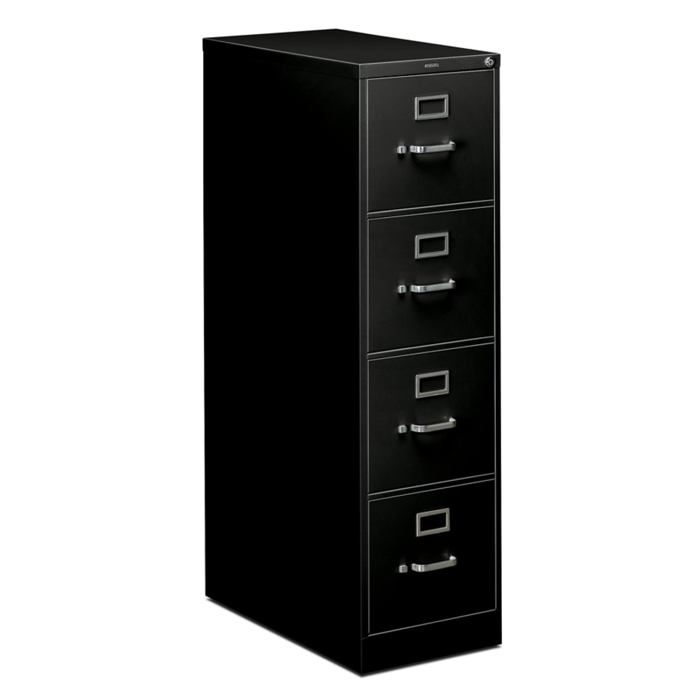 HON 310 26-1/2inD Vertical 4-Drawer Letter-Size File Cabinet, Black MPN:314P-P