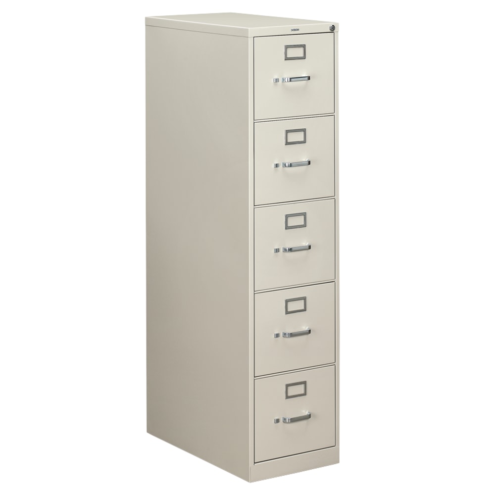 HON 310 26-1/2inD Vertical 5-Drawer Letter-Size File Cabinet, Light Gray MPN:315P-Q