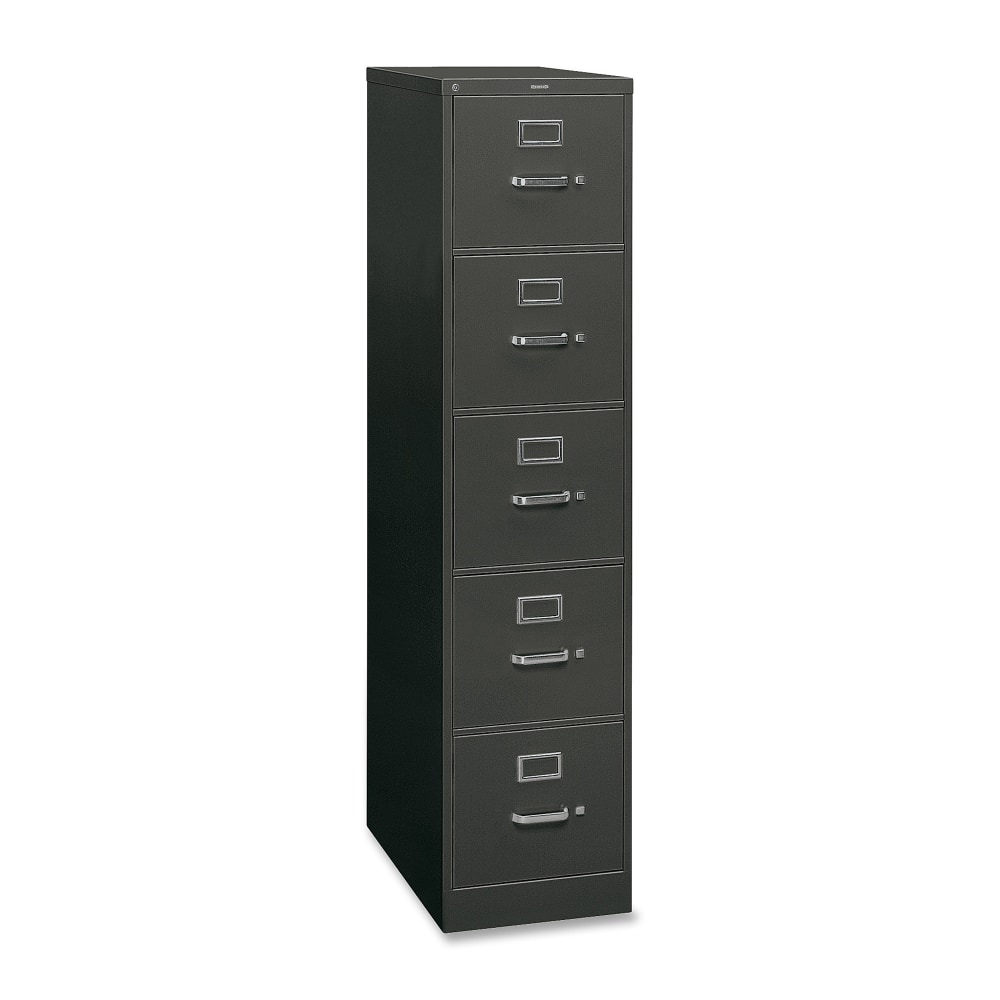 HON 26-1/2inD Vertical 5-Drawer File Cabinet With Lock, Charcoal MPN:315PS