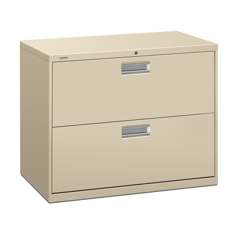 HON Brigade 600 36inW x 19-1/4inD Lateral 2-Drawer File Cabinet, Putty MPN:682LL